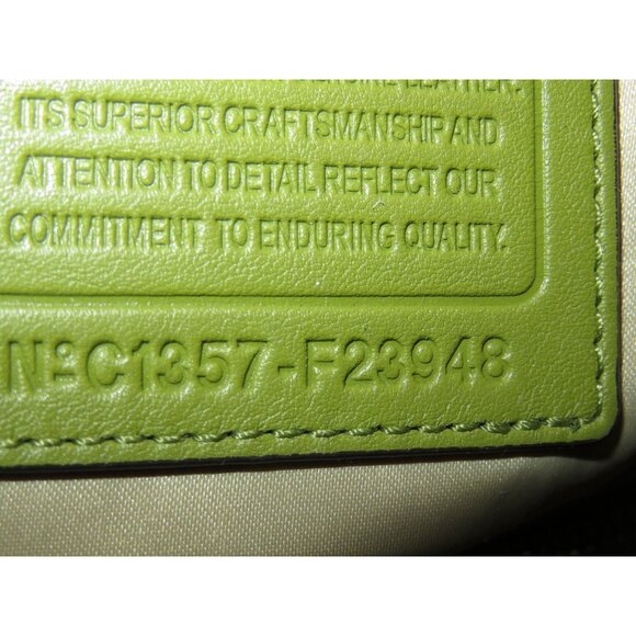 Coach 2013 Legacy Avocado Green Leather Messenger Crossbody handbag Swing pack - Picture 7 of 14